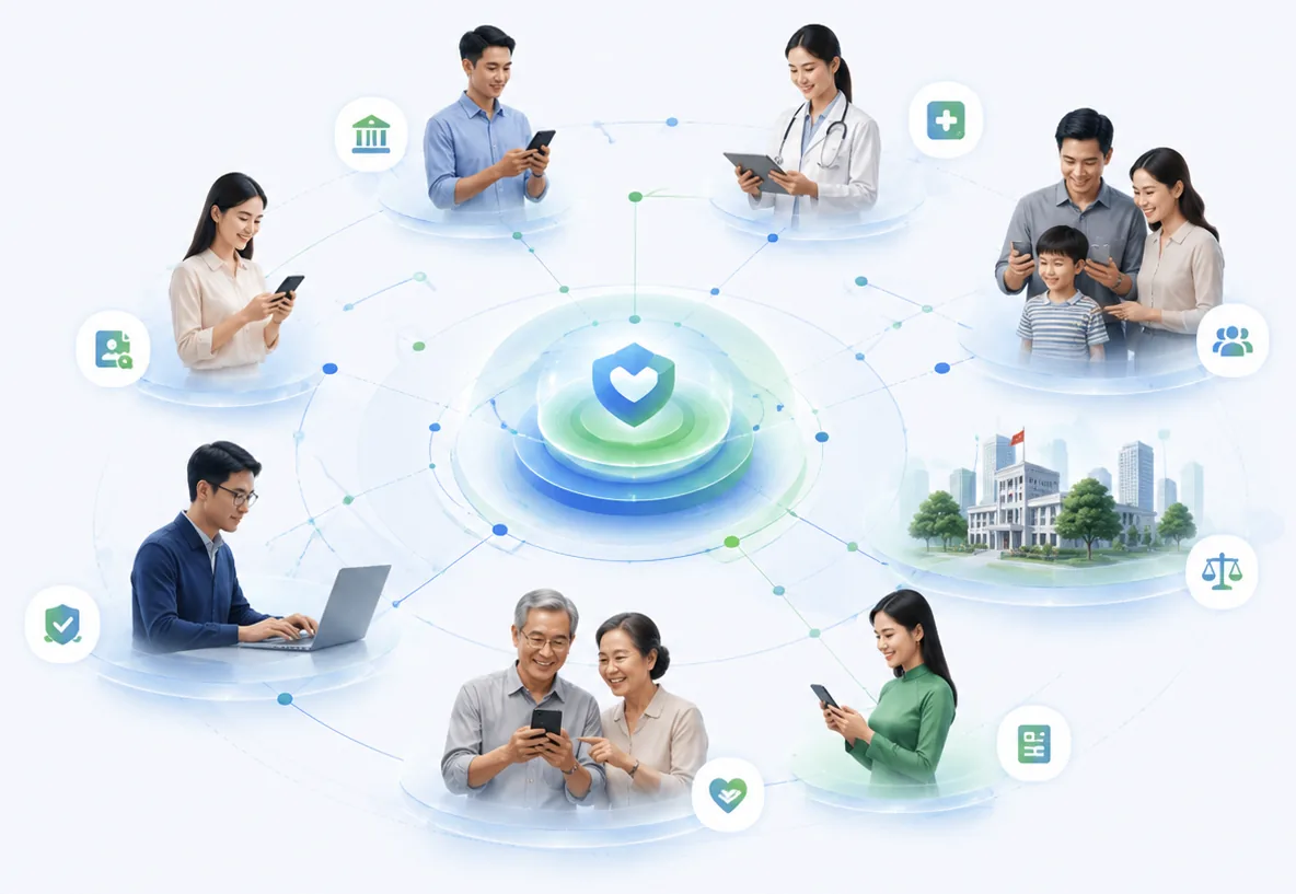 Hệ sinh thái công nghệ tin cậy GoTRUST kết nối cộng đồng — y tế, tài chính, định danh và dịch vụ công
