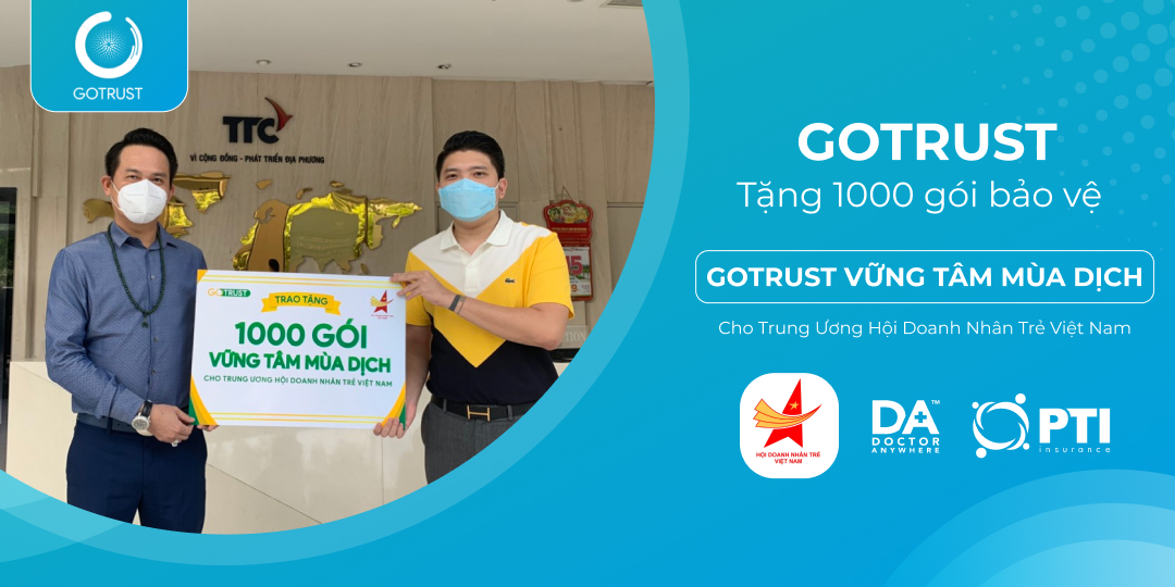 1000 gói bảo vệ sức khỏe được GoTRUST gửi đến TW Hội Doanh Nhân Trẻ VN